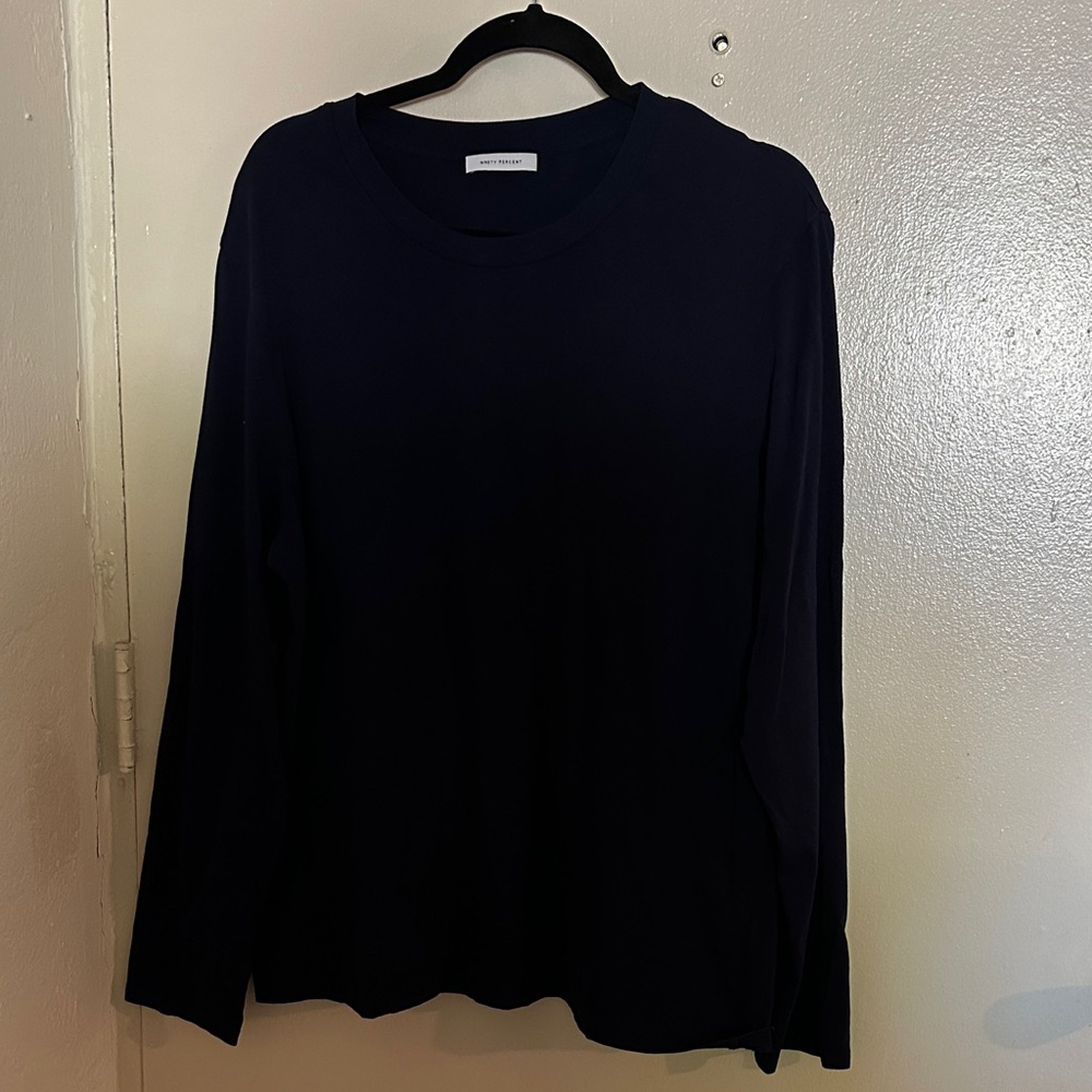 Ninety Percent Navy T-Shirt. Gorpcore, Minimalist, Clean Beauty